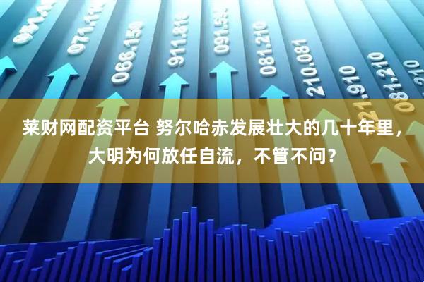 莱财网配资平台 努尔哈赤发展壮大的几十年里，大明为何放任自流，不管不问？
